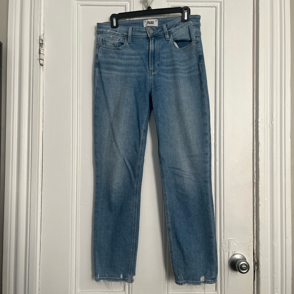 PAIGE Light Blue Straight Leg Cindy Jeans